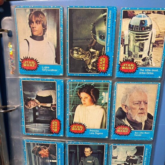 Vintage 1977 Star Wars Trading Cards Series 1 Blue COMPLETE SET 1-66 - Picture 3 of 16
